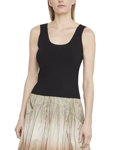Vince Stretch-knit Tank In Black