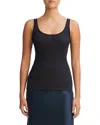 Vince Basic Ribbed Vest In Blue
