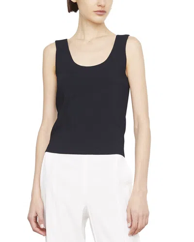 Vince Scoop Neck Sleeveless Top In Coastal Blue