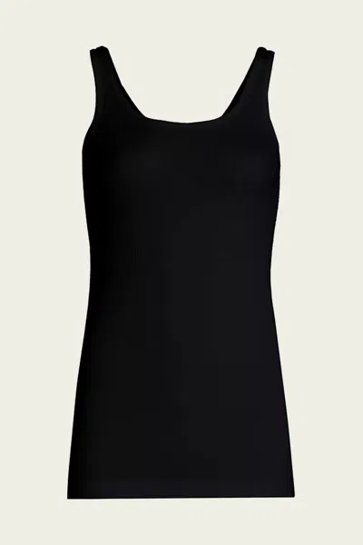 Vince Scoop Neck Tank In Black