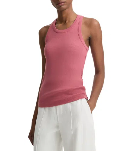 Vince Scoop Neck Tank Top In Brown