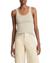 Vince Ribbed Scoop Neck Tank In Multi