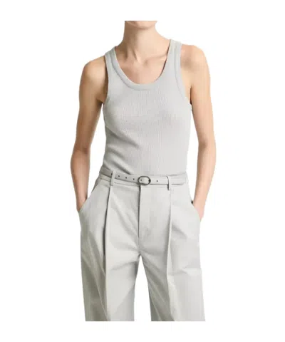 Vince Scoop-neck Tank Top In White