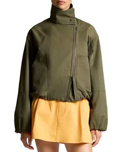 Vince Sculpted Parachute Jacket In Green