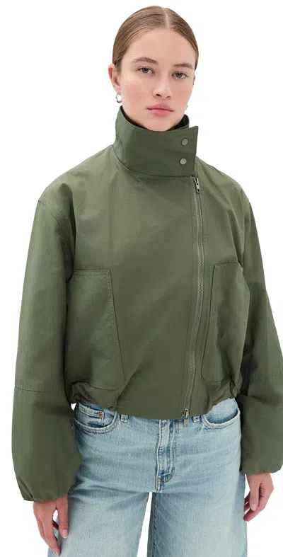 Vince Sculpted Parachute Jacket Pine Grove In Green