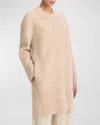 Vince Sculpted Wool-blend Car Coat In H Wheat Cream