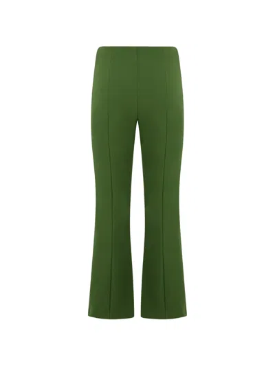 Vince Seam-detail Flared Trousers In Green