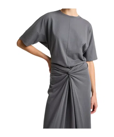 Vince Seam-detail T-shirt In Gray
