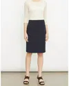 VINCE SEAMED FRONT PENCIL SKIRT IN BLACK