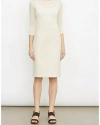 VINCE SEAMED FRONT PENCIL SKIRT IN PALE FAWN