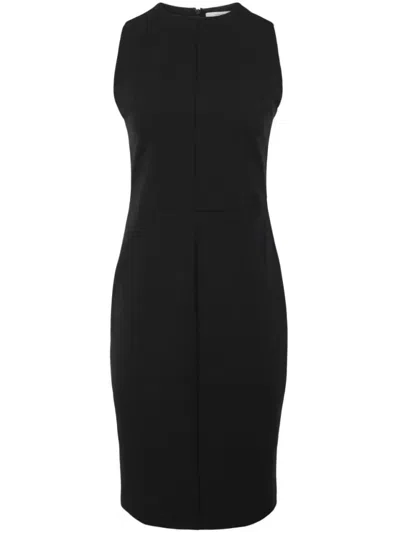 Vince Seamed Front Sheath Dress In Black