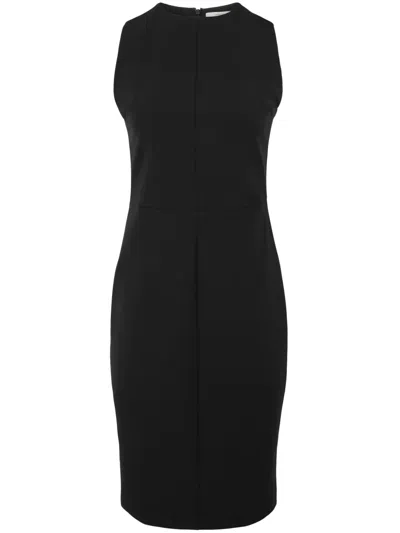 Vince Seamed Front Sheath Dress In Black