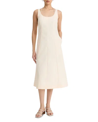 Vince Seamed Tank Dress In Neutral