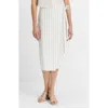 Vince Seedling Stripe Cotton Wrap Skirt In Multi