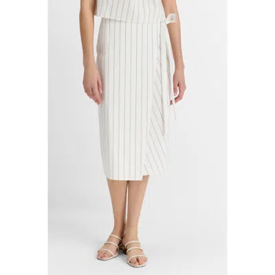 Vince Seedling Stripe Cotton Wrap Skirt In Multi