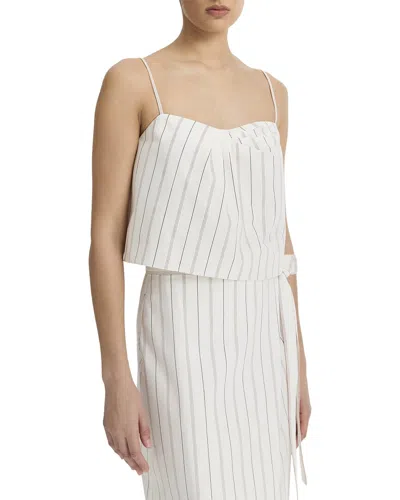 Vince Seedling Stripe Draped Front Tank In Animal Print