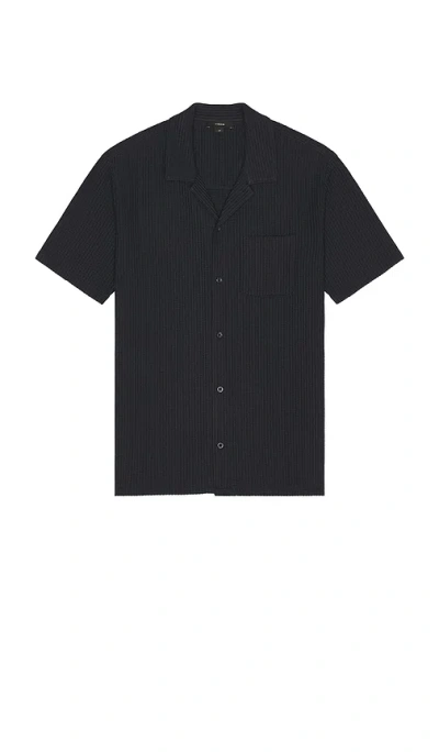Vince Seersucker Cabana Shirt In Blue