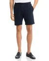 Vince Stretch Cotton Seersucker Shorts In Blue