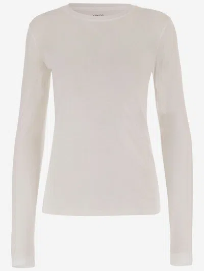 Vince Semi-transparent Cotton Knit In Neutral