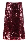 Vince Sequin Skirt In Red