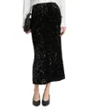 Vince Sequin Velvet Maxi Skirt In Black