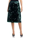Vince Lucite Sequined Midi Skirt In Green