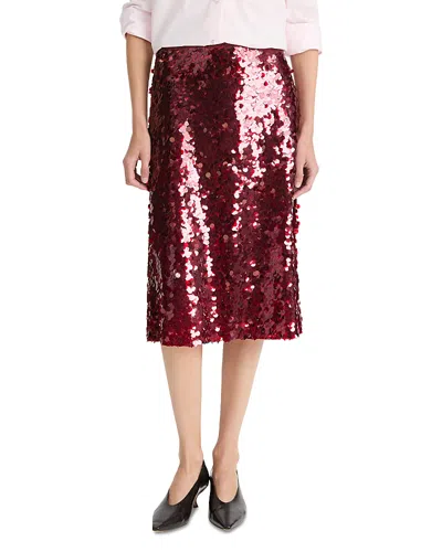 VINCE SEQUINED MIDI SKIRT