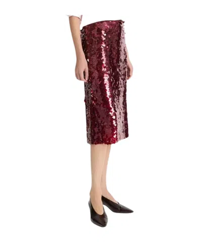 Vince Sequined Skirt In Multicolor