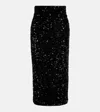 Vince Sequin-embellished Midi Skirt In Black