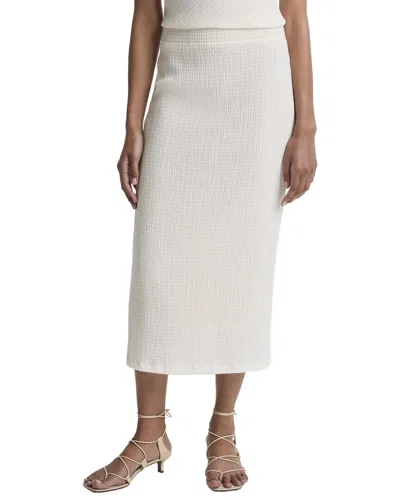 Vince Shadow Grid Midi Skirt In Animal Print