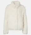Vince Shaggy Faux Fur Jacket In Neutral