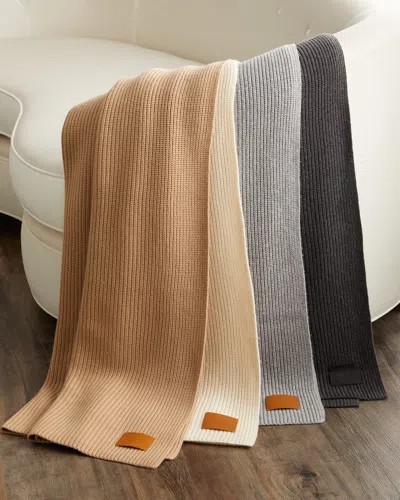 Vince Shaker Stitch Cashmere-blend Throw Blanket In Multi