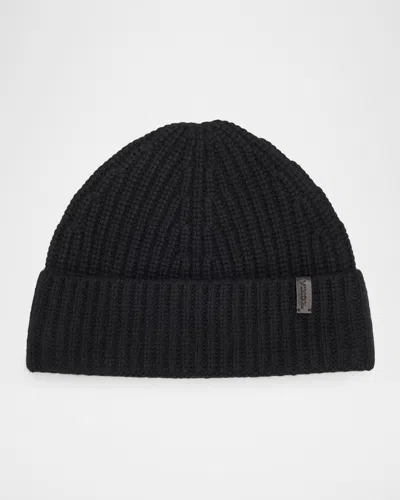 Vince Shaker Stitch Knit Cashmere Beanie In Black