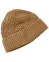 Vince Shaker Stitch Knit Wool & Cashmere-blend Hat In Brown