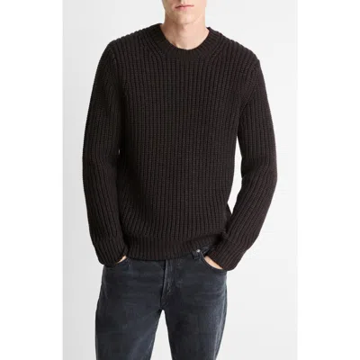 VINCE VINCE SHAKER STITCH MERINO WOOL CREWNECK SWEATER