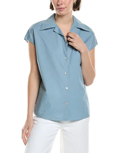 Vince Shaped Collar Cap Sleeve Blouse