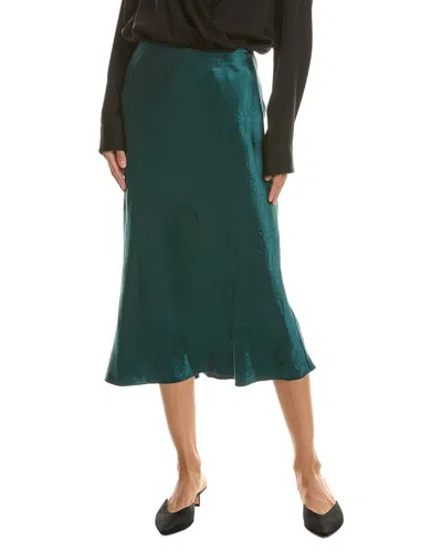 Vince Shaped Hem Slip Skirt In Green