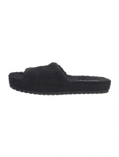 Pre-owned Vince Shearling Flats In Black