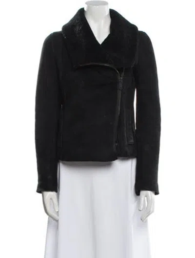 Pre-owned Vince Shearling Fur Jacket In Black