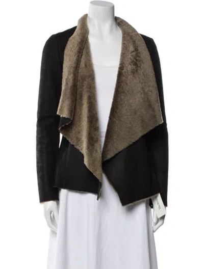 Pre-owned Vince Shearling Fur Jacket In Black