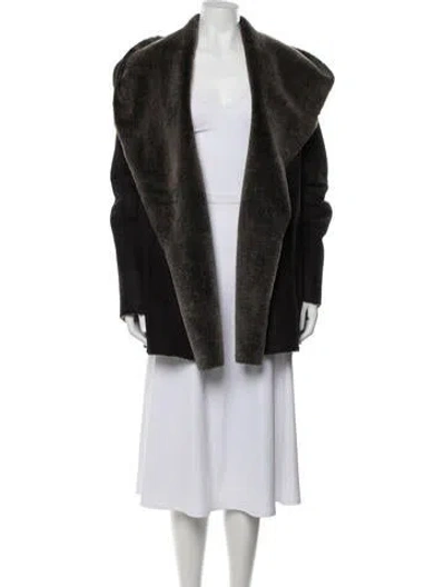 Pre-owned Vince Shearling Fur Jacket In Black