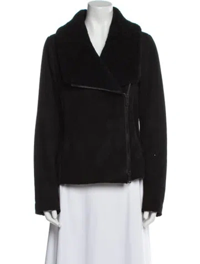 Pre-owned Vince Shearling Fur Jacket In Blue