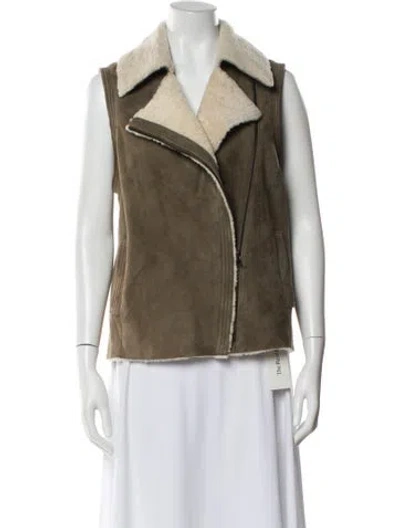Pre-owned Vince Shearling Fur Jacket In Brown