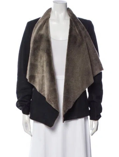 Pre-owned Vince Shearling Fur Jacket In Brown