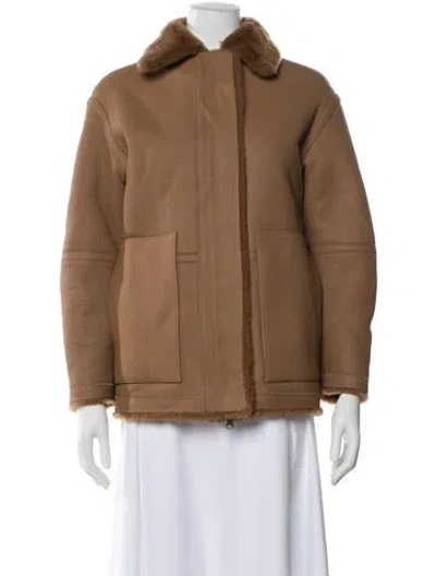 Pre-owned Vince Shearling Fur Jacket In Neutral