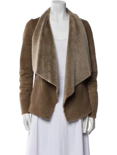 Pre-owned Vince Shearling Fur Jacket In Neutral