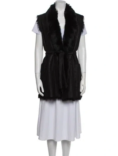 Pre-owned Vince Shearling Fur Jacket W/ Tags In Black