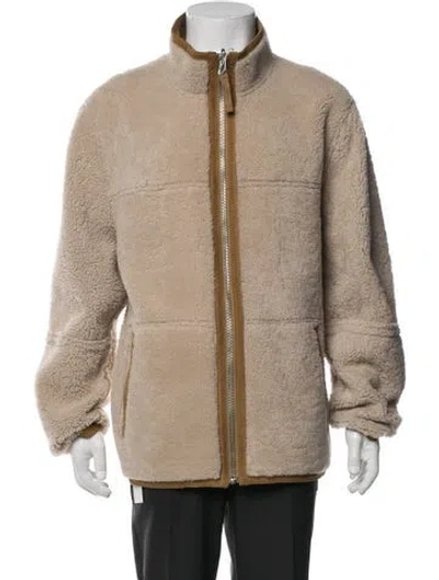 Pre-owned Vince Shearling Jacket In Neutrals