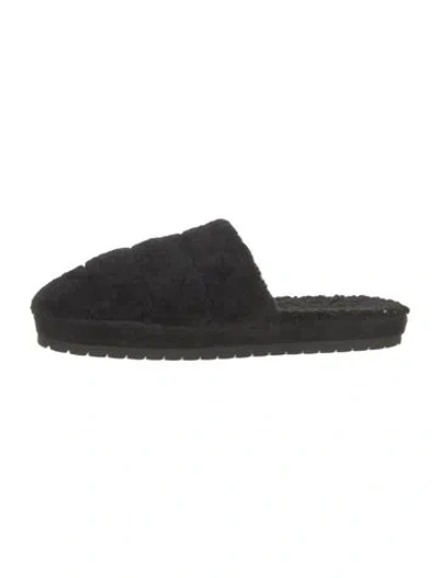 Pre-owned Vince Shearling Mules In Black