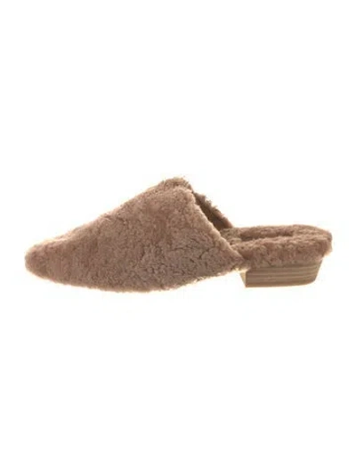 Pre-owned Vince Shearling Mules In Neutral